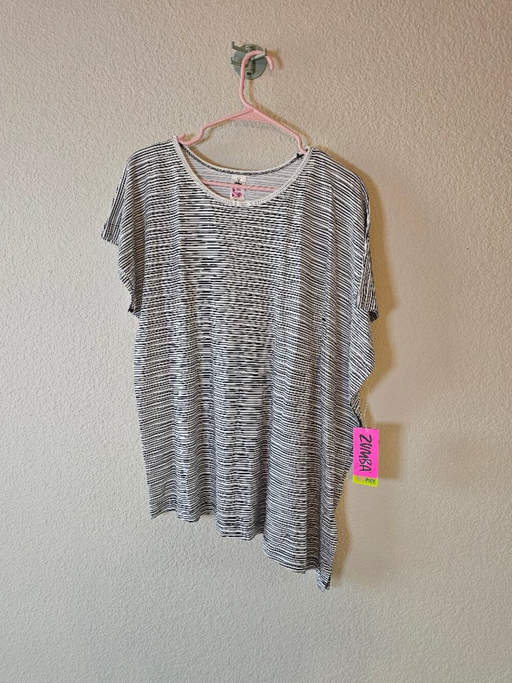 NWT Zumba wear asymmetrical short sleeve dance top size XS